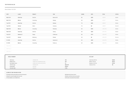 Time Tracking Sheet Pro